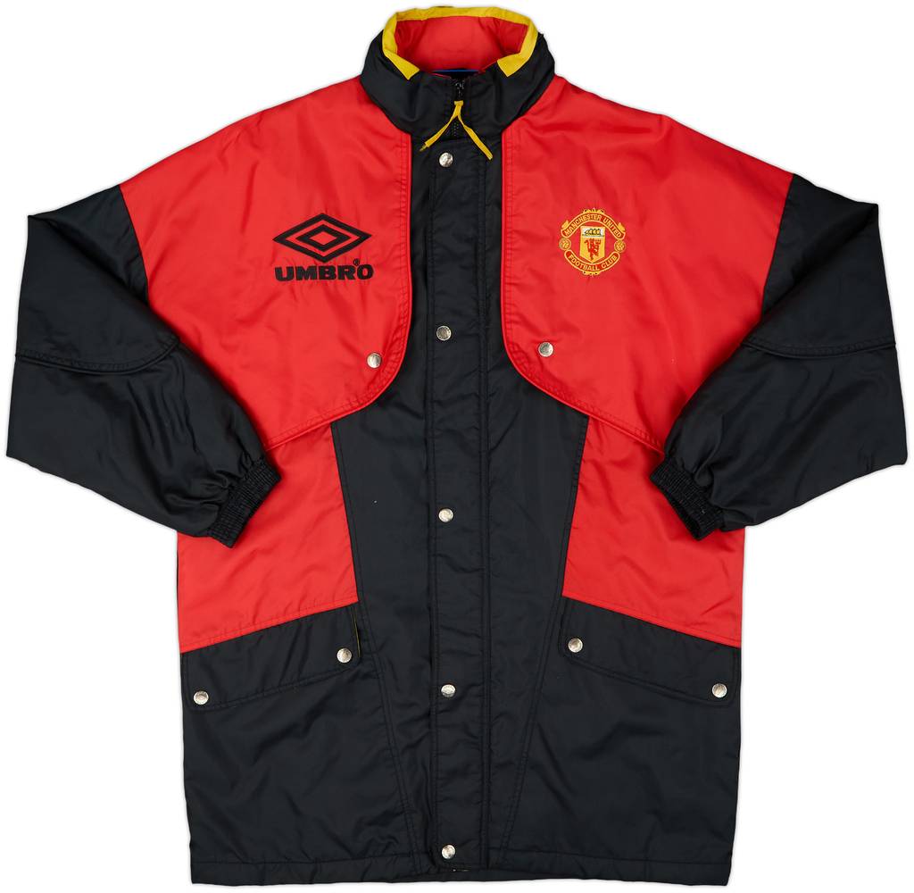 1994-95 Manchester United Umbro Padded Bench Coat - 8/10 - (L)