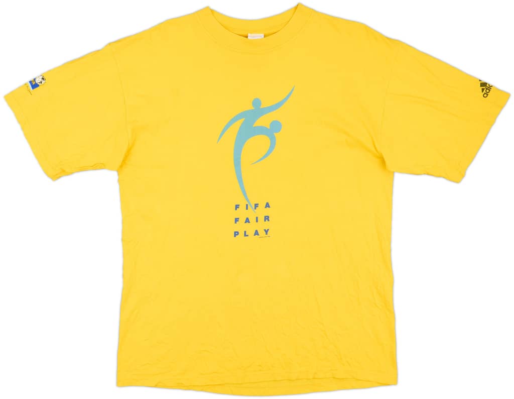 1998 FIFA adidas 'Fair Play' Graphic Tee - 7/10 - (M)