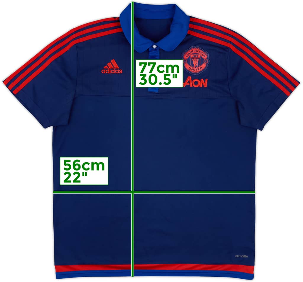 2015-16 Manchester United adidas Polo Shirt - 8/10 - (L)