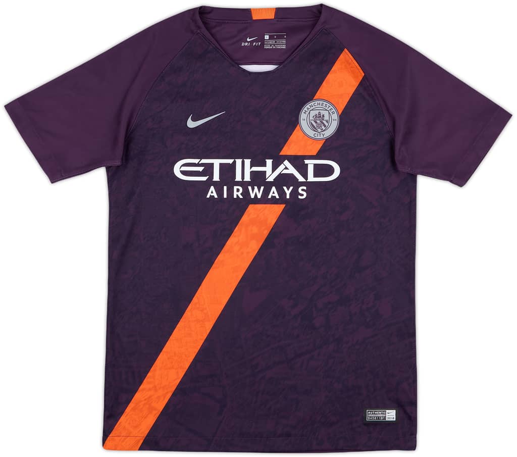 2018-19 Manchester City Third Shirt - 10/10 - (L.Boys)