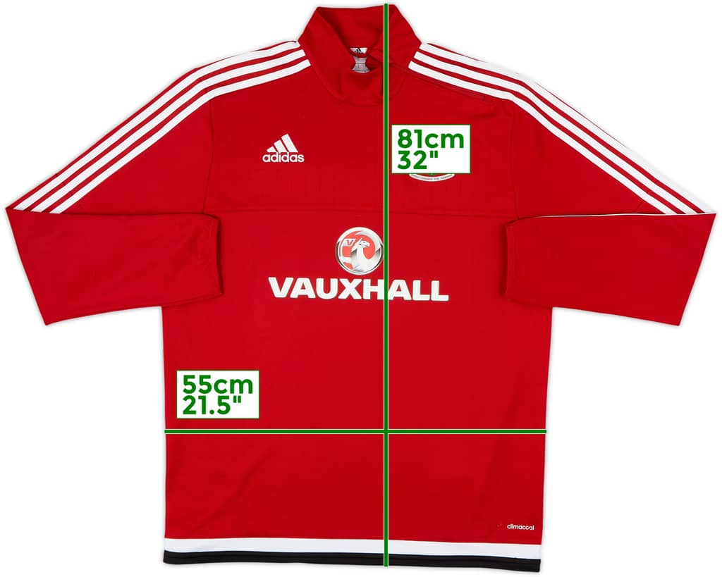 2016-17 Wales adidas 1/4 Zip Sweat Top - 9/10 - (L)