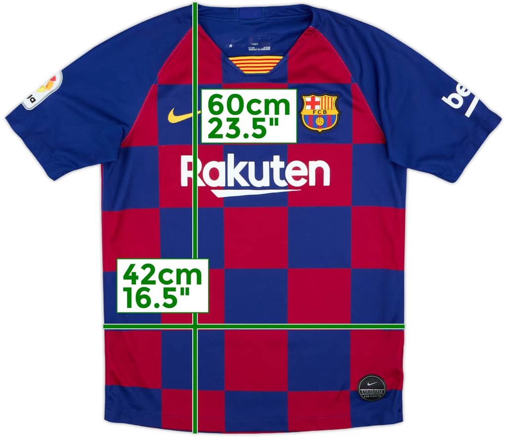 2019-20 Barcelona Home Shirt - 7/10 - (L.Boys)