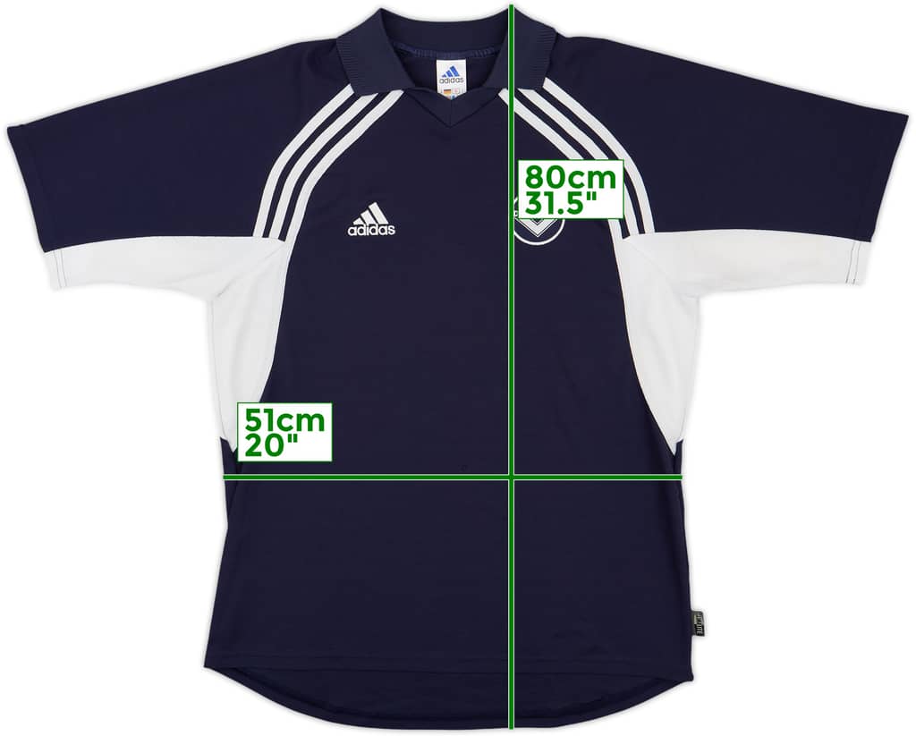 2000-01 Bordeaux adidas Polo Shirt - 8/10 - (M)