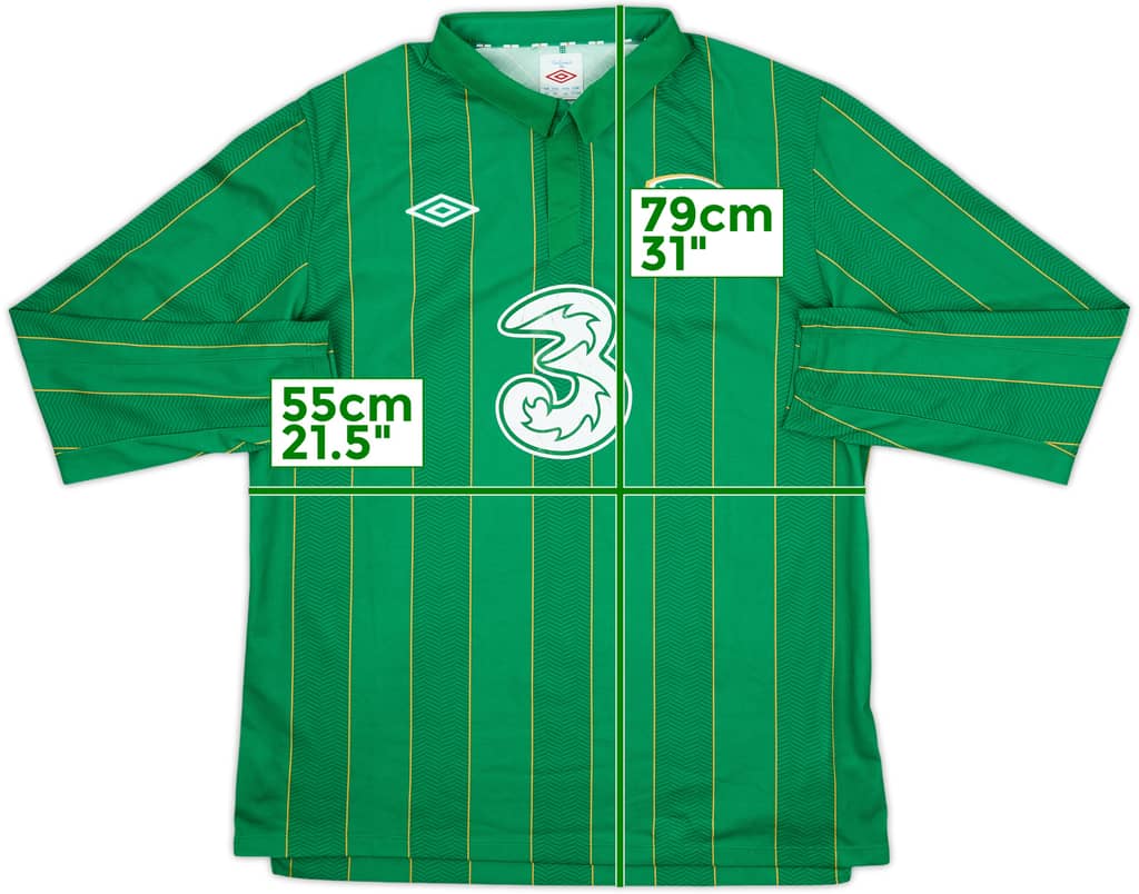 2011-12 Ireland Home L/S Shirt - 6/10 - (L)