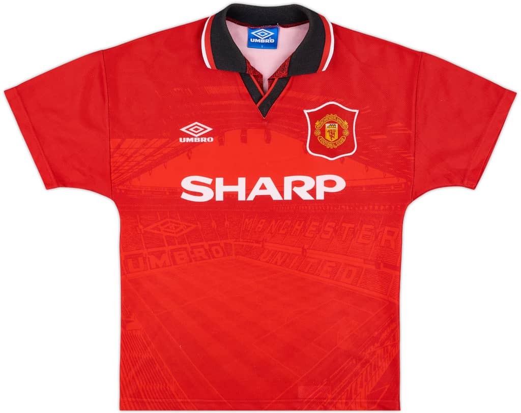 1994-96 Manchester United Home Shirt - 9/10 - (Y)