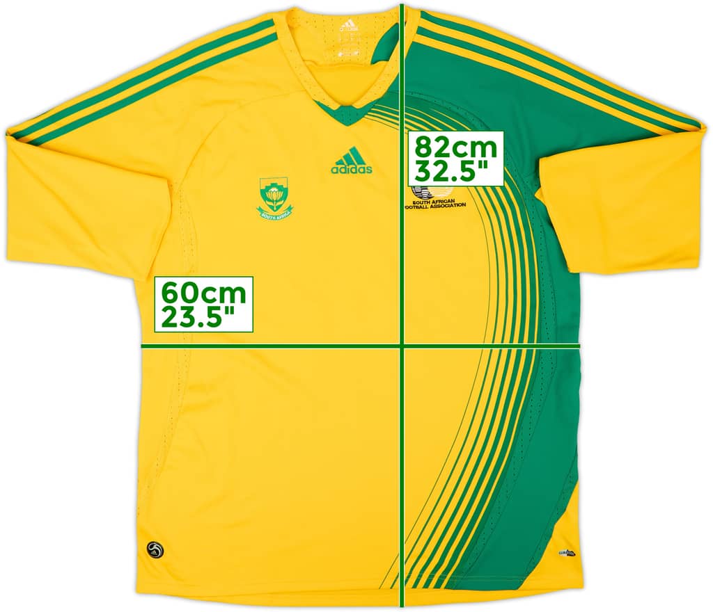 2007-09 South Africa Home L/S Shirt - 8/10 - (XL)