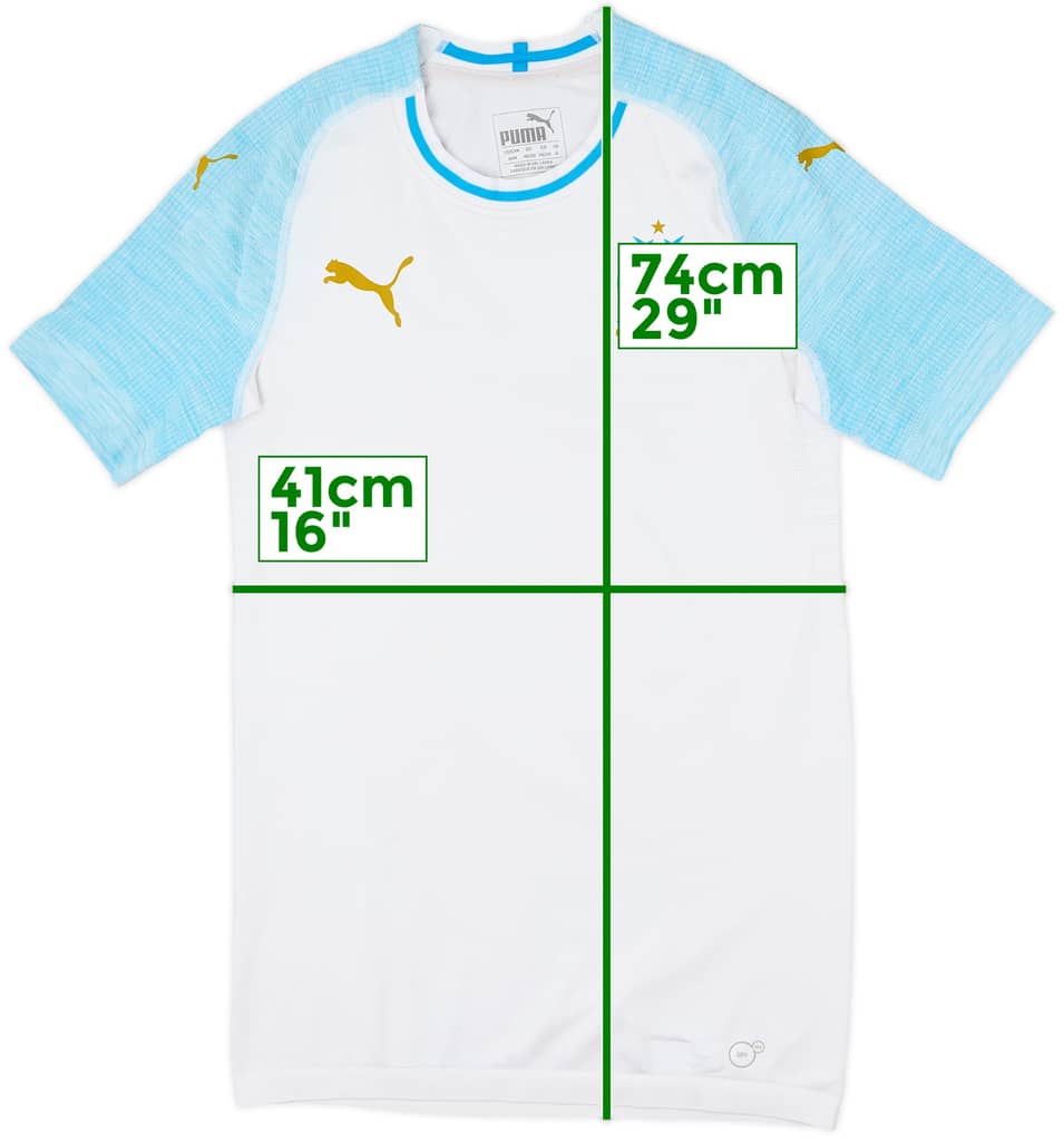 2018-19 Olympique Marseille Authentic Home Shirt - 8/10 - (M)