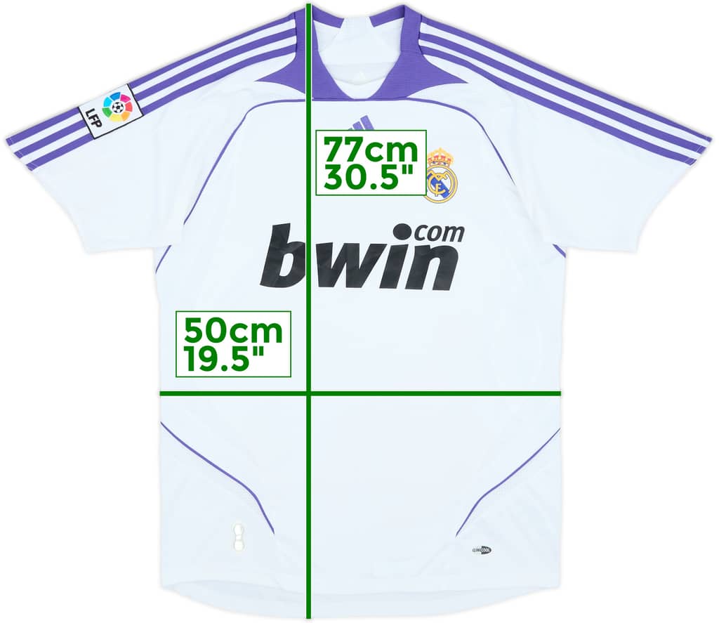 2007-08 Real Madrid Home Shirt - 9/10 - (XL.Boys)