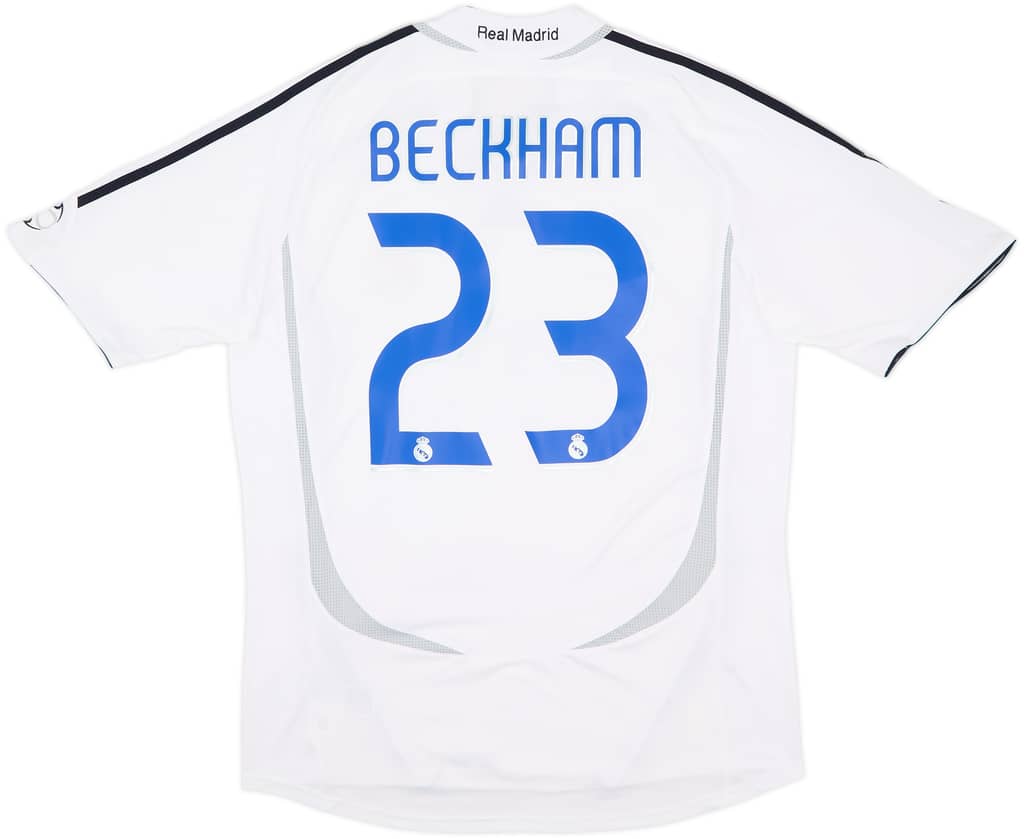 2006-07 Real Madrid Home Shirt Beckham #23 - 8/10 - (S)