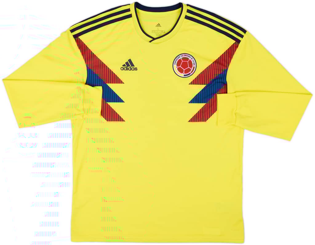 2018-19 Colombia Home L/S Shirt - 8/10 - (L)