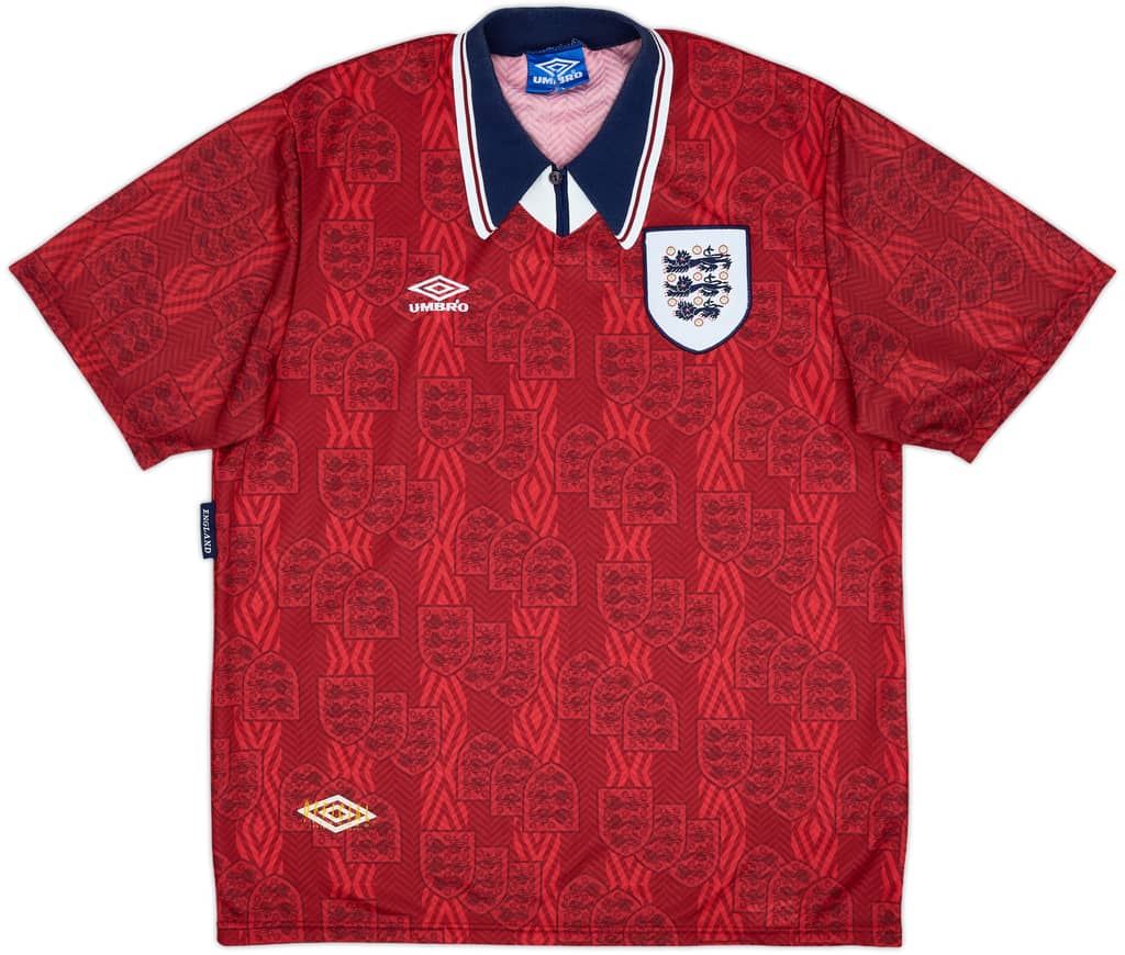 1993-95 England Away Shirt - 6/10 - (XL)
