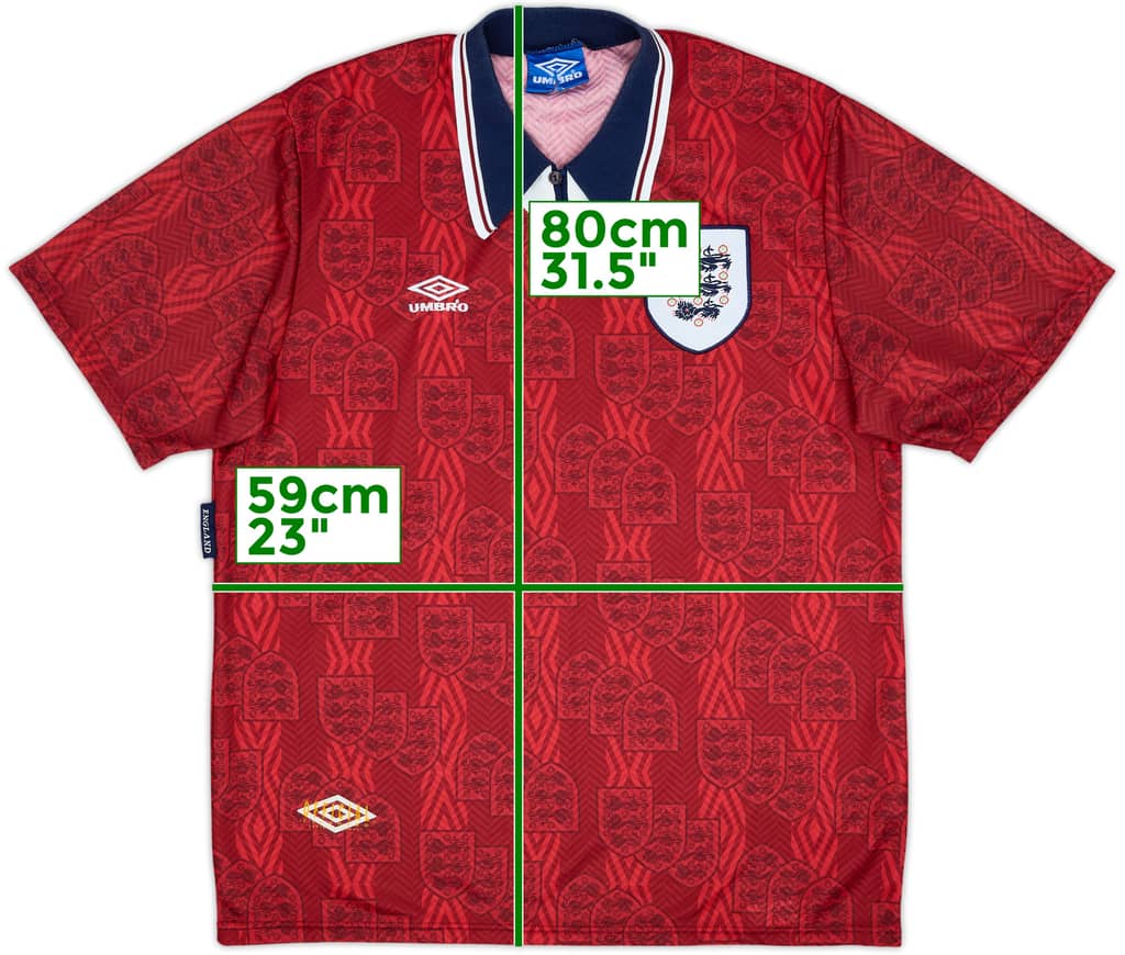 1993-95 England Away Shirt - 6/10 - (XL)