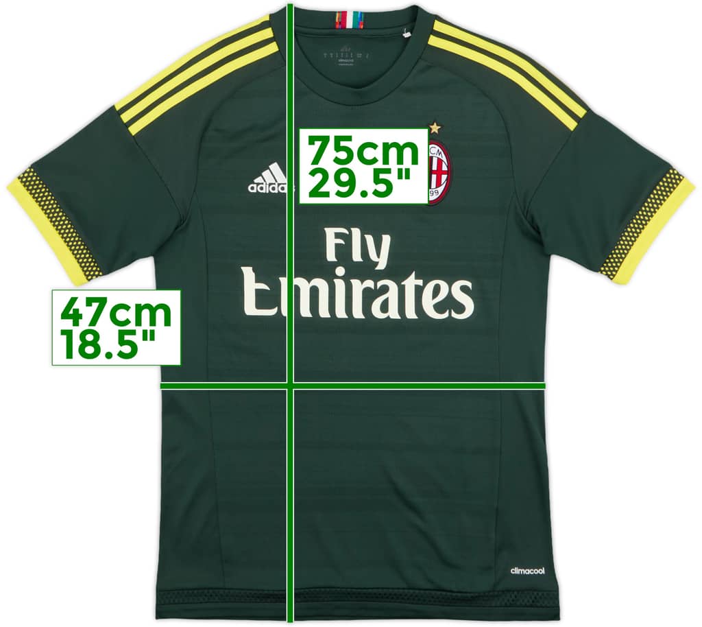 2015-16 AC Milan Third Shirt - 5/10 - (S)