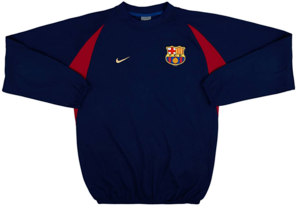 2002-03 Barcelona Nike Sweat Top - 8/10 - (S)