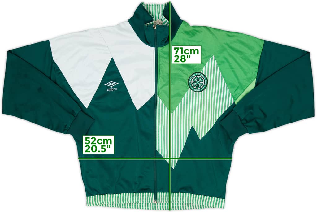 1990-91 Celtic Umbro Track Jacket - 8/10 - (L)