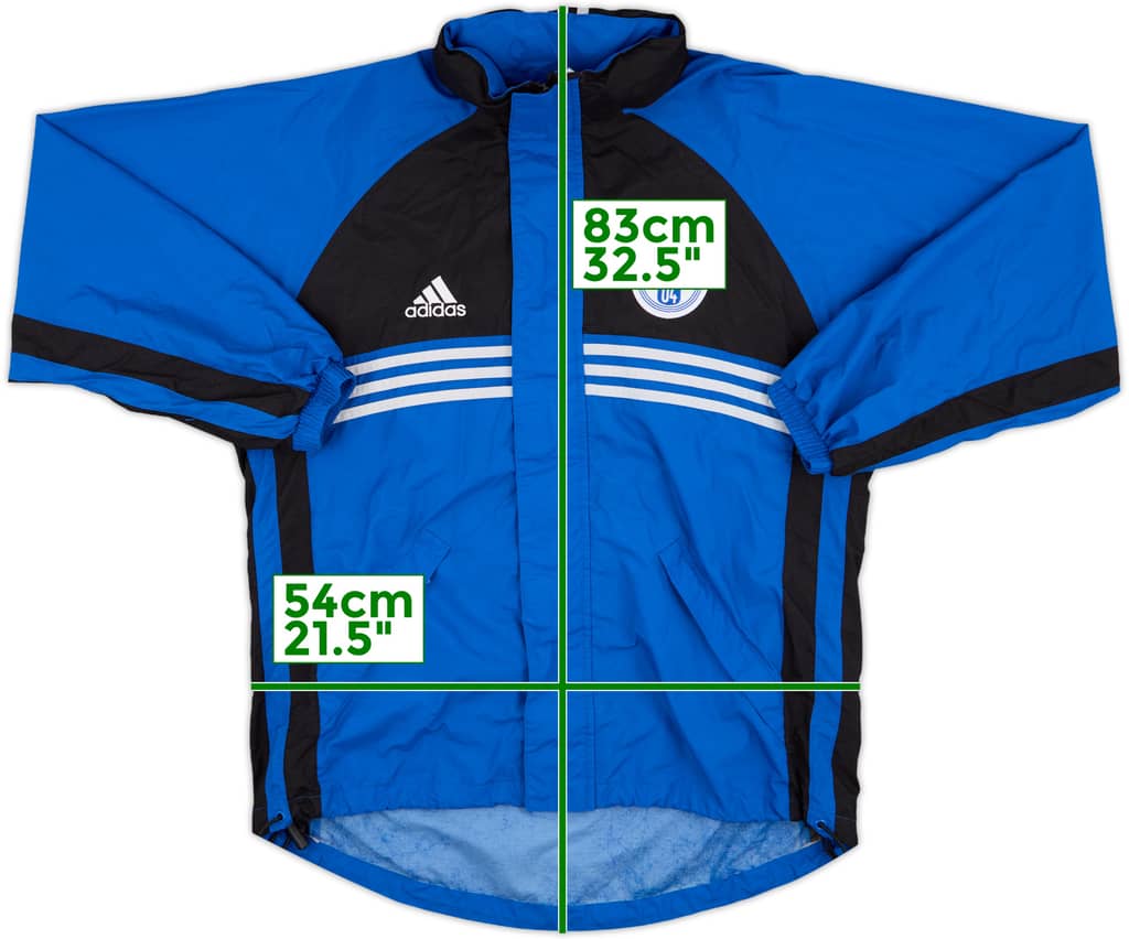 1998-99 Schalke adidas Hooded Rain Jacket - 6/10 - (M)