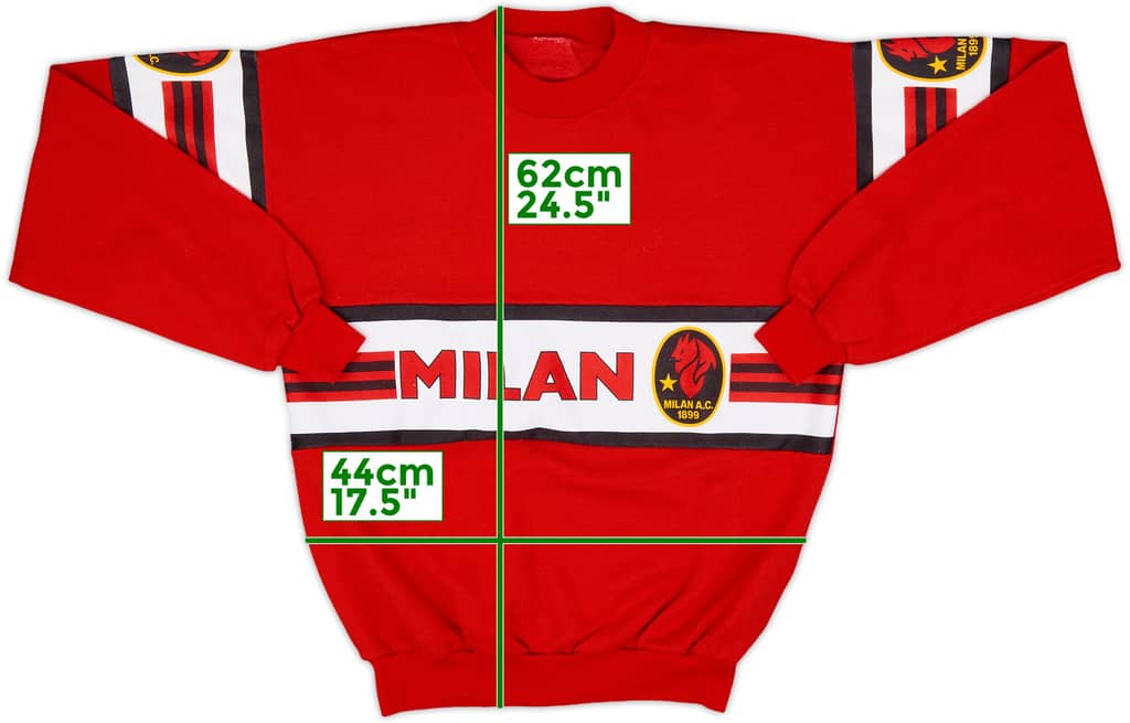 1990-91 AC Milan Sweat Top - 8/10 - (M)