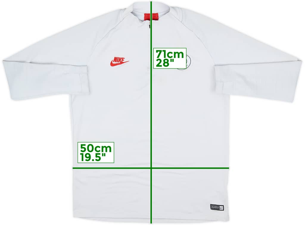 2019-20 Paris Saint-Germain Nike 1/4 Zip Drill Top - 7/10 - (L)