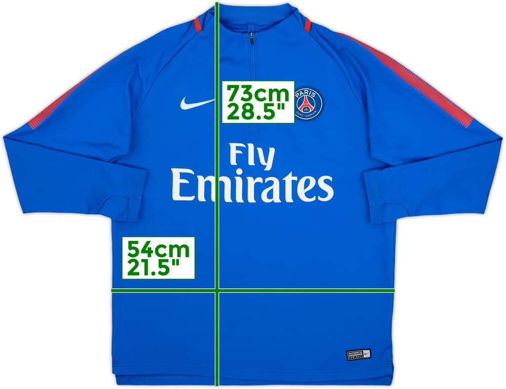 2018-19 Paris Saint-Germain Nike 1/4 Zip Drill Top - 6/10 - (L)