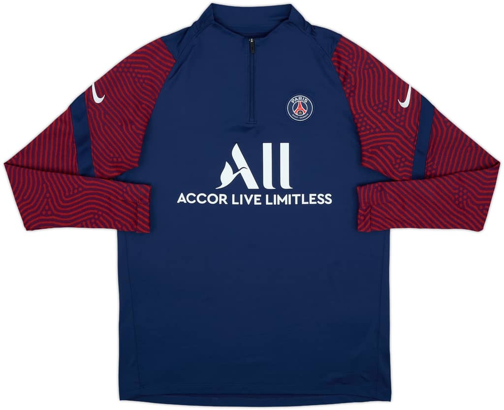 2020-21 Paris Saint-Germain Nike 1/4 Zip Drill Top - 7/10 - (L)