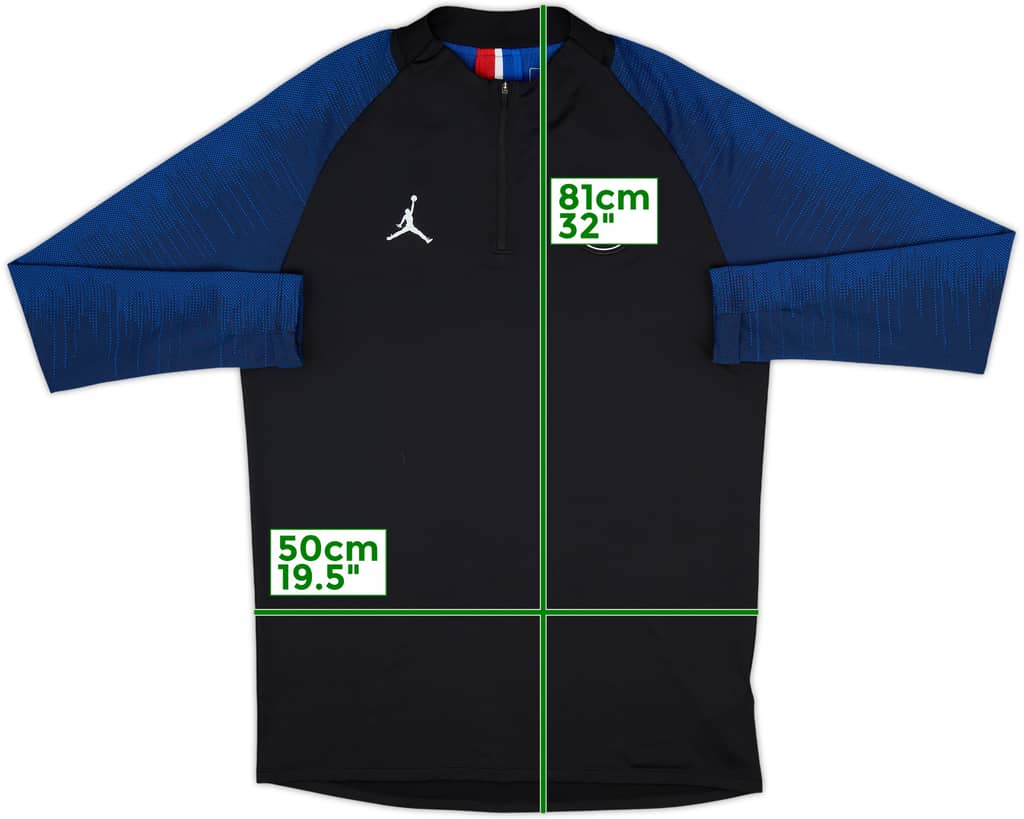 2020-21 Paris Saint-Germain Nike 1/4 Zip Training Top - 8/10 - (L)