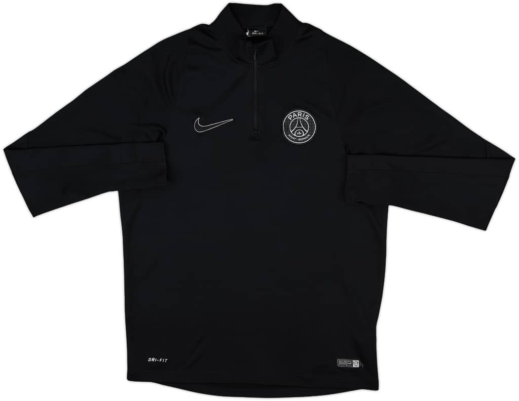 2015-16 Paris Saint-Germain Nike 1/4 Zip Training Top - 8/10 - (M)
