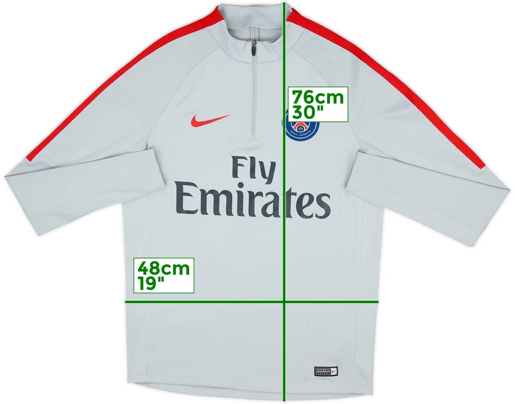 2017-18 Paris Saint-Germain Nike 1/4 Zip Drill Top - 9/10 - (M)