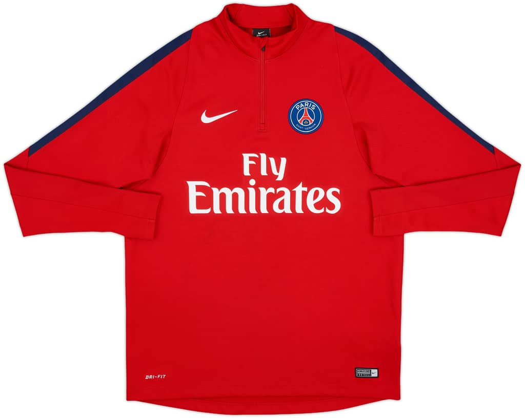 2016-17 Paris Saint-Germain Nike 1/4 Zip Drill Top - 9/10 - (L)
