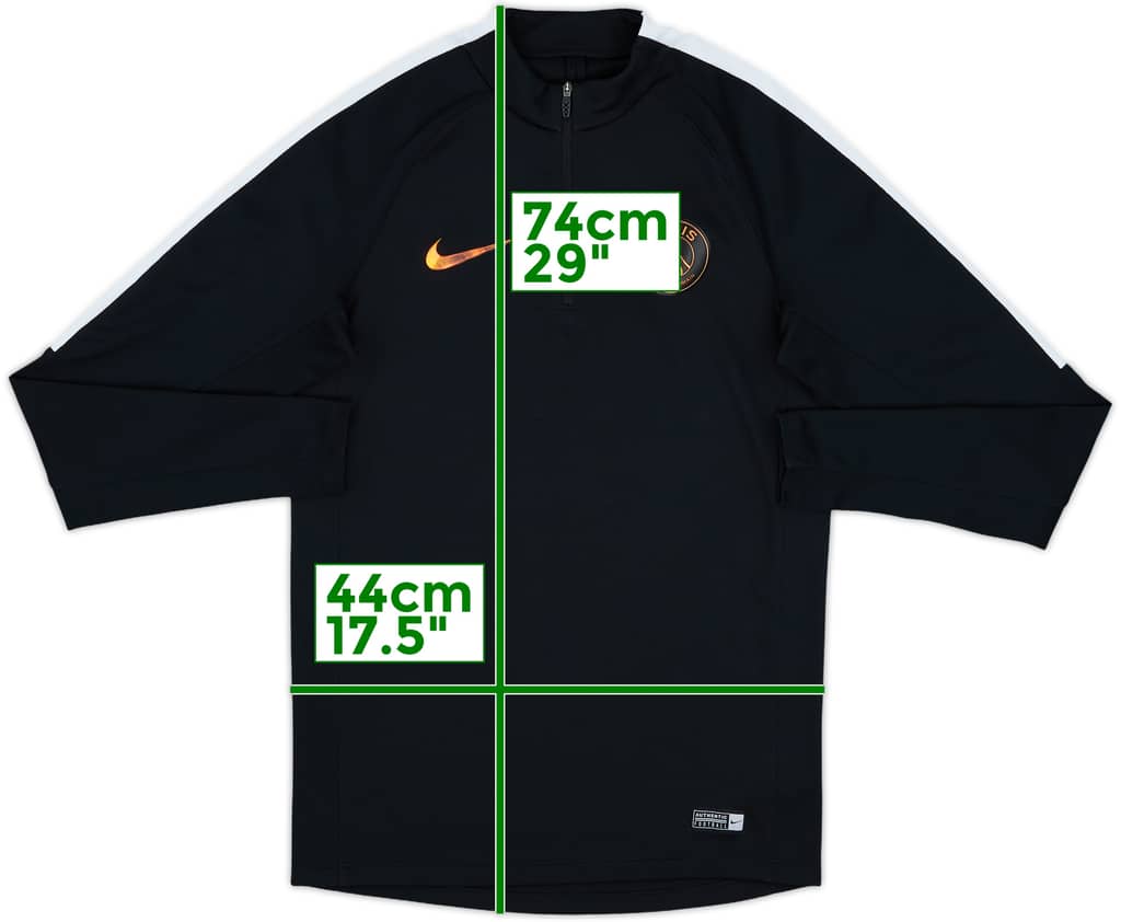 2016-17 Paris Saint-Germain Nike 1/4 Zip Drill Top - 9/10 - (S)