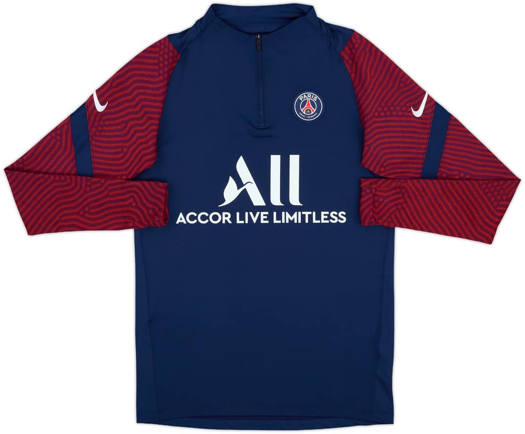 2020-21 Paris Saint-Germain Nike 1/4 Zip Drill Top - 7/10 - (S)