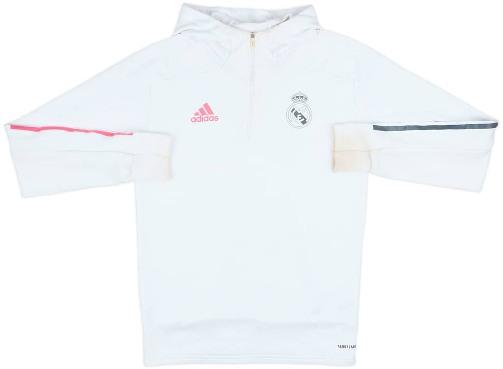 2020-21 Real Madrid adidas Hooded 1/4 Zip Drill Top - 4/10 - (S)