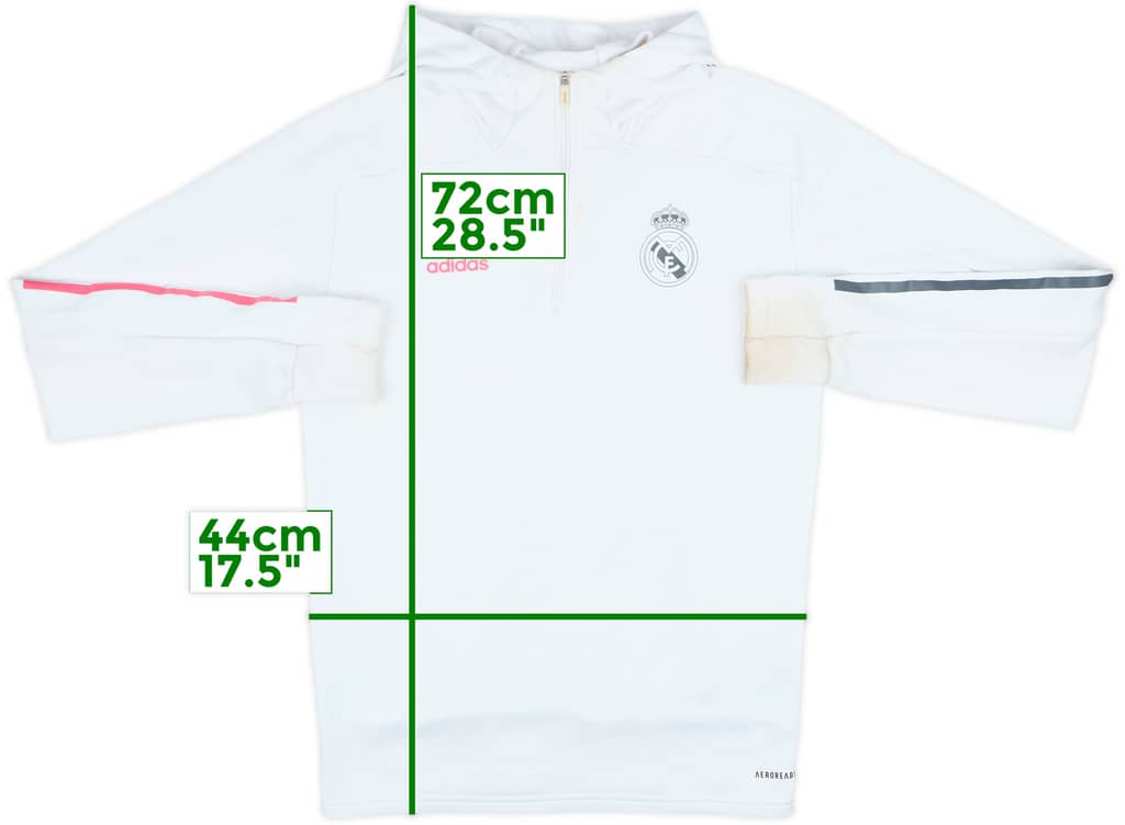 2020-21 Real Madrid adidas Hooded 1/4 Zip Drill Top - 4/10 - (S)
