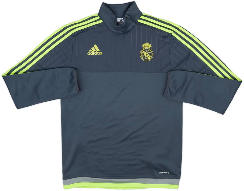 2015-16 Real Madrid adidas 1/4 Zip Training Top - 8/10 - (S)