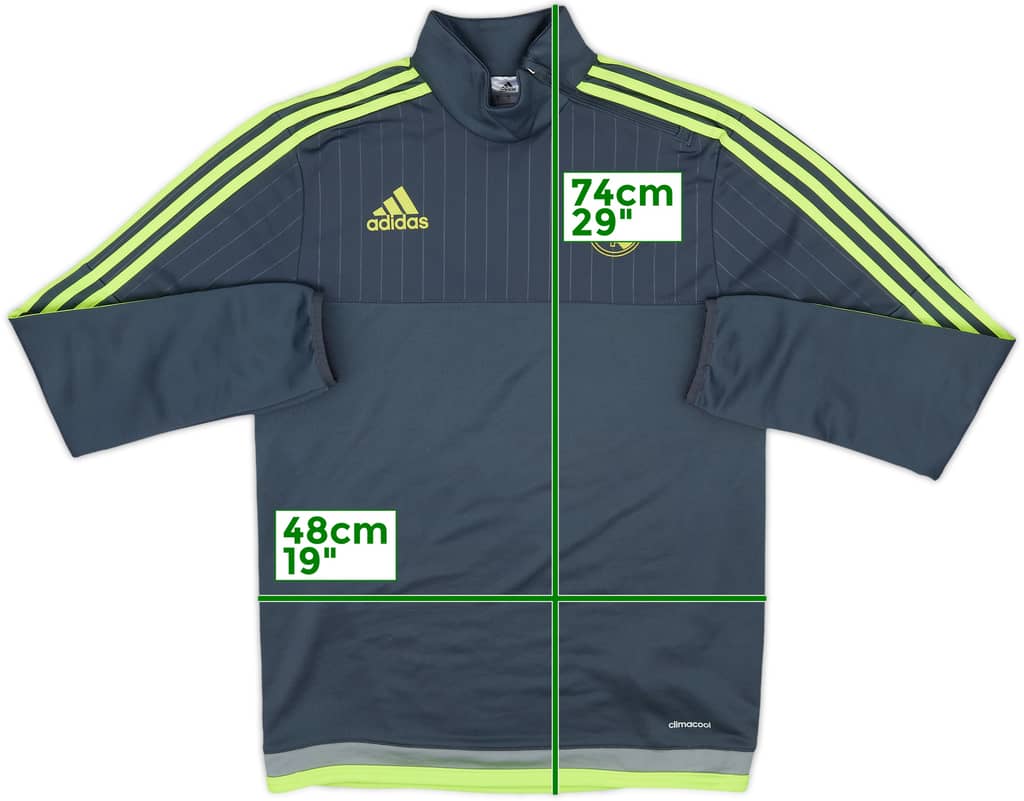 2015-16 Real Madrid adidas 1/4 Zip Training Top - 8/10 - (S)