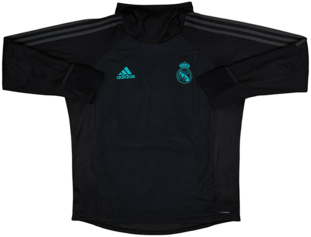 2017-18 Real Madrid adidas Hooded Training Top - 8/10 - (L)