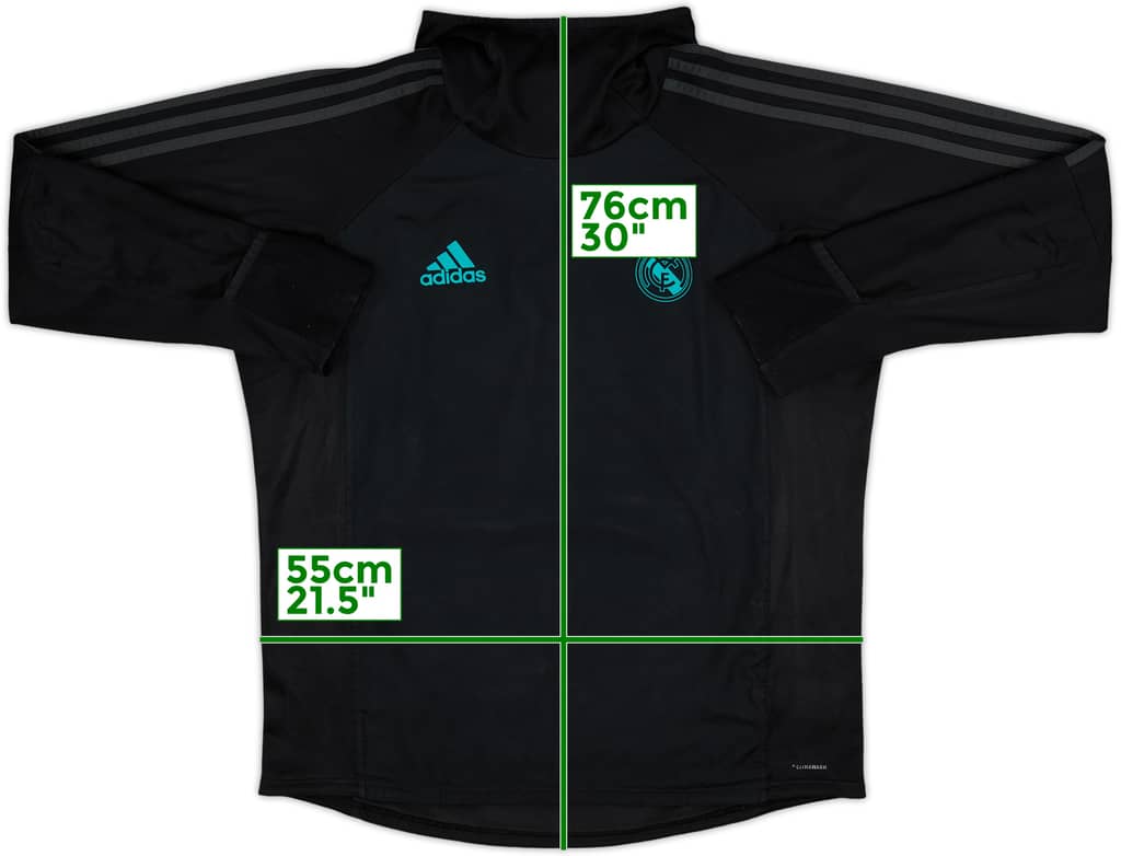 2017-18 Real Madrid adidas Hooded Training Top - 8/10 - (L)