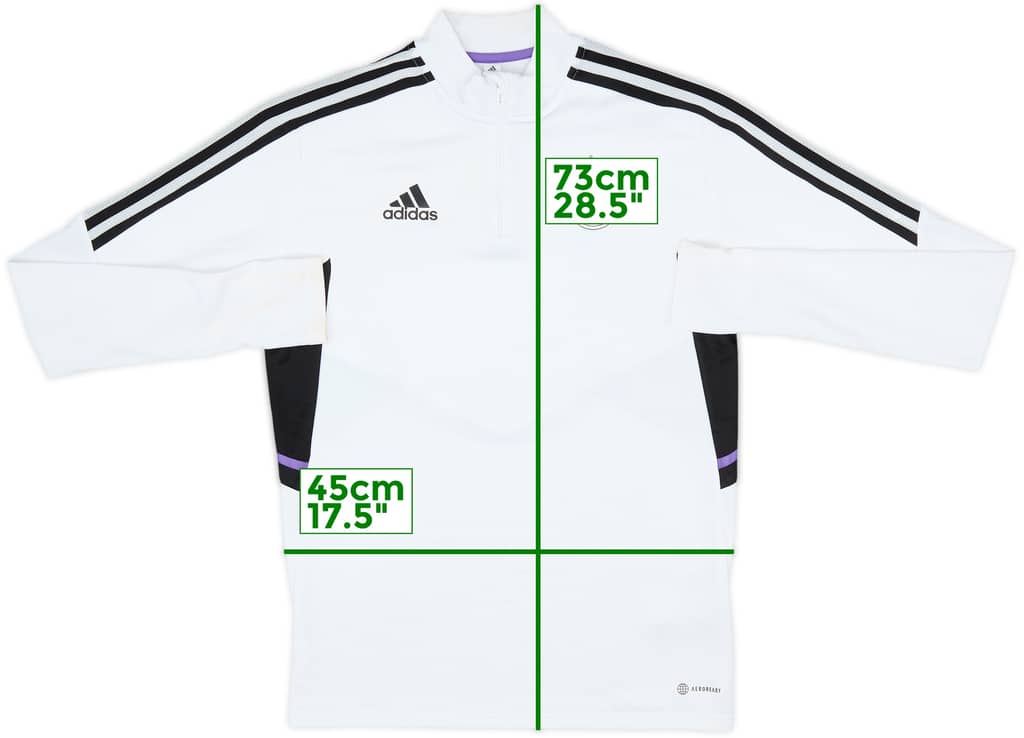 2022-23 Real Madrid adidas 1/4 Zip Training Top - 9/10 - (S)