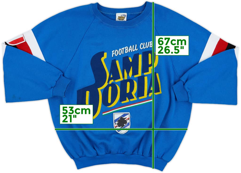 1990-91 Sampdoria Le Felpe Dei Grandi Club Sweat Top - 7/10 - (L)