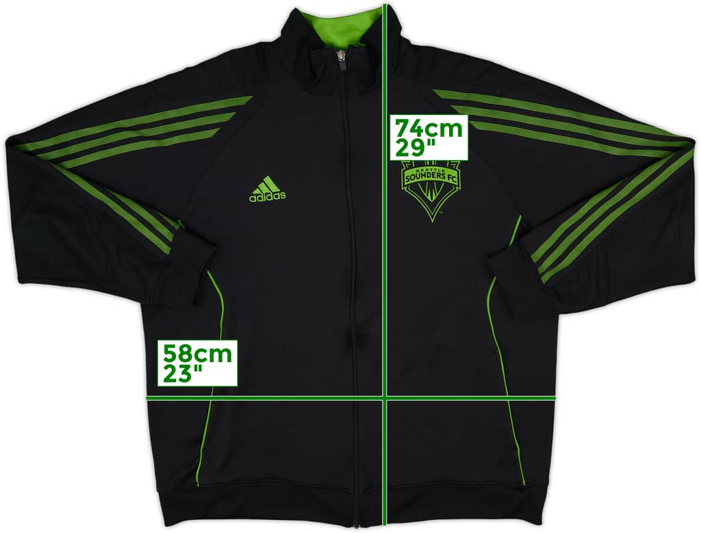 2012-13 Seattle Sounders adidas Track Jacket - 8/10 - (XL/XXL)