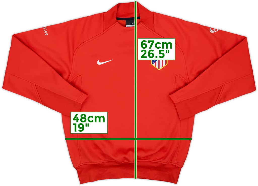 2007-08 Atletico Madrid Nike Drill Top - 9/10 - (S)