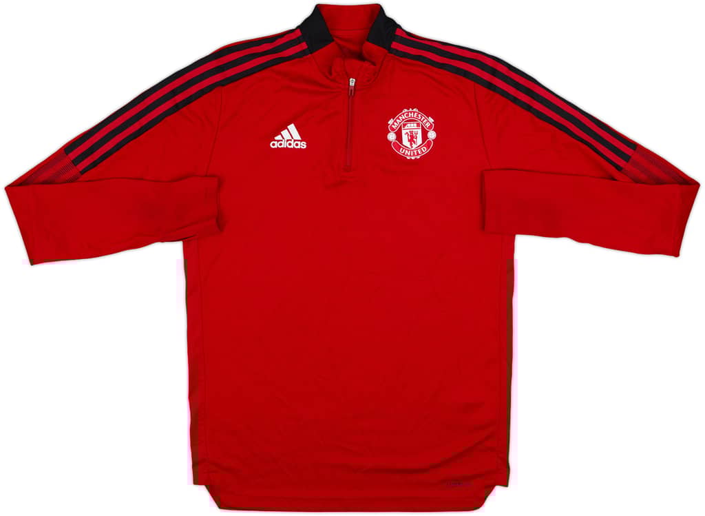 2022-23 Manchester United adidas 1/4 Zip Training Top - 7/10 - (M)