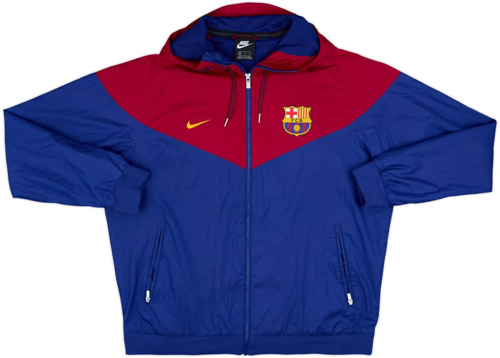 2018-19 Barcelona Nike Hooded Track Jacket - 8/10 - (XL)