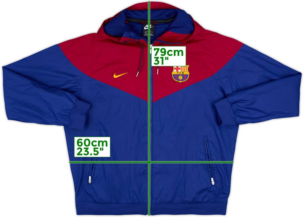 2018-19 Barcelona Nike Hooded Track Jacket - 8/10 - (XL)