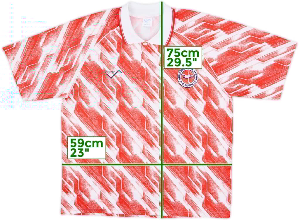 1991-93 Brighton Away Shirt - 4/10 - (L/XL)