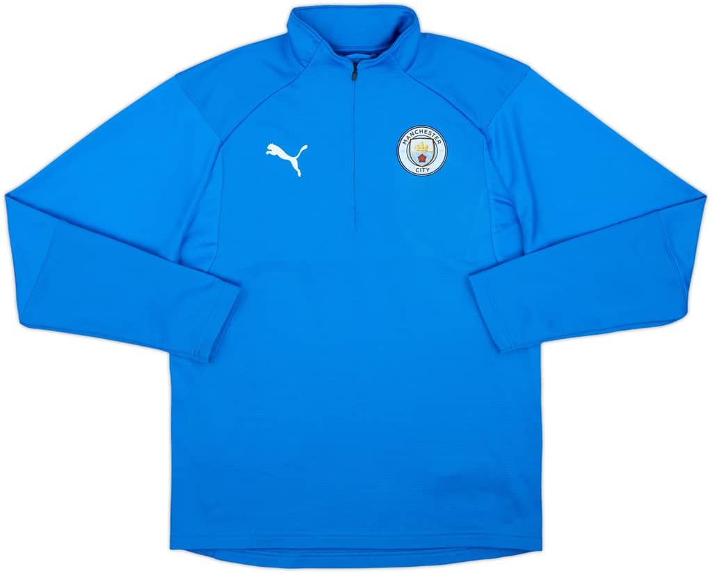 2020-21 Manchester City Puma 1/4 Zip Drill Top - 10/10 - (M)