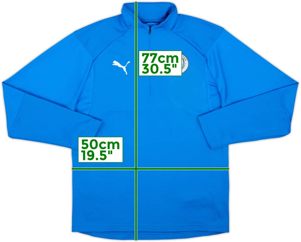 2020-21 Manchester City Puma 1/4 Zip Drill Top - 10/10 - (M)