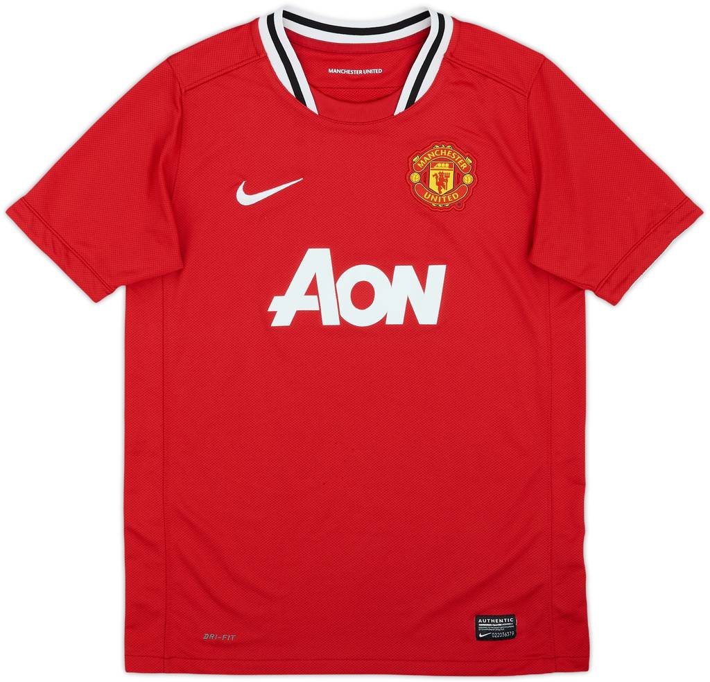 2011-12 Manchester United Home Shirt - 8/10 - (L.Boys)