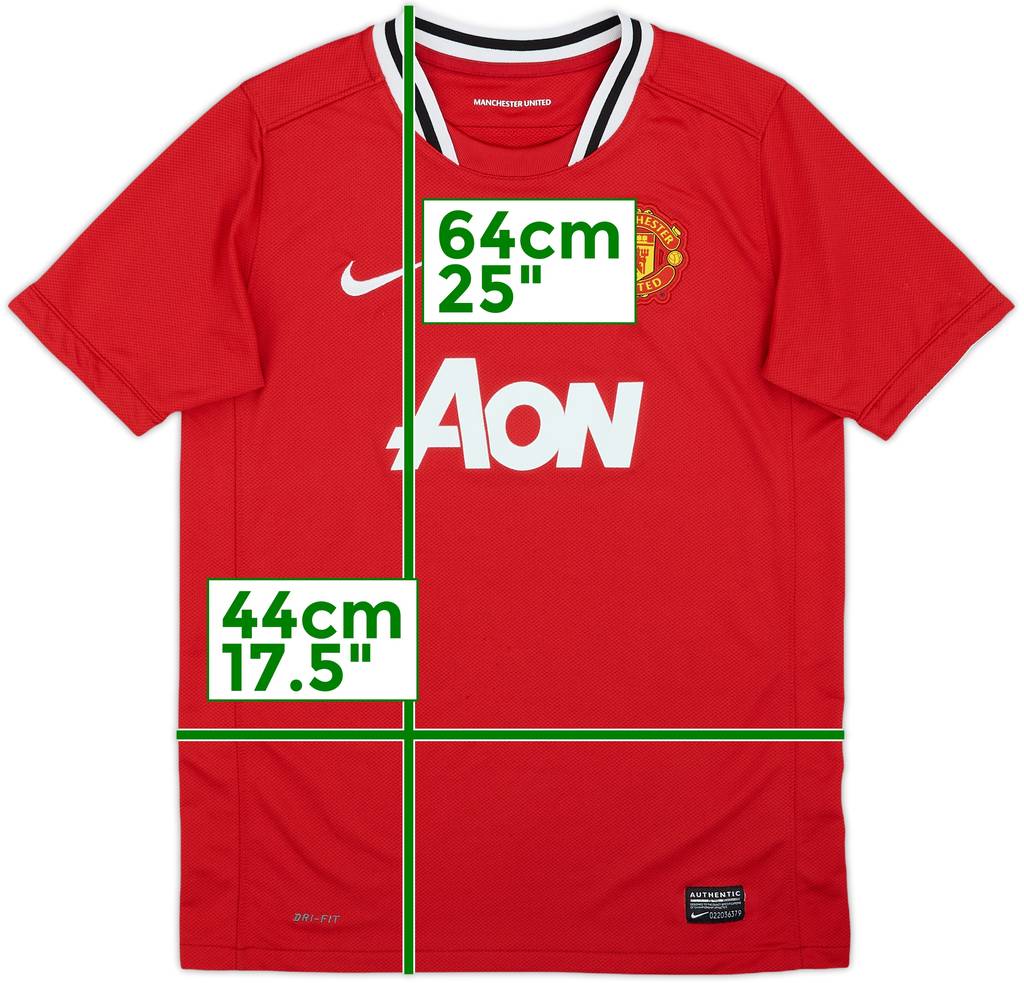 2011-12 Manchester United Home Shirt - 8/10 - (L.Boys)