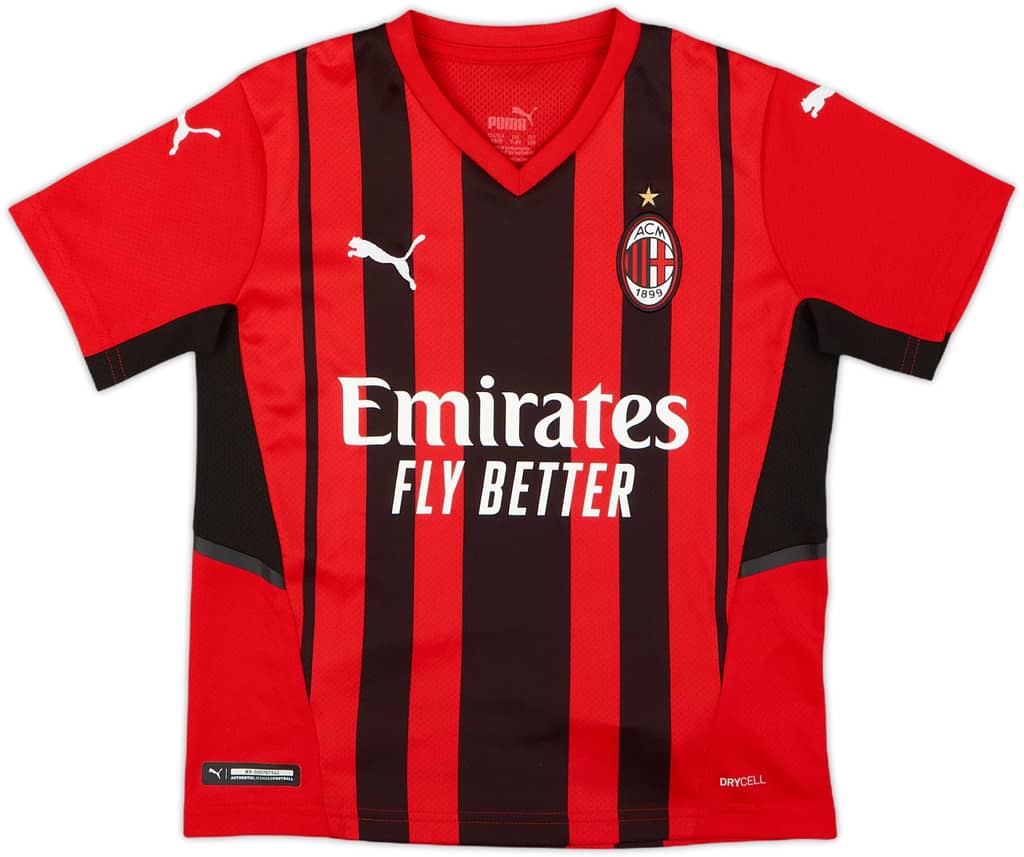 2021-22 AC Milan Home Shirt - 9/10 - (S.Boys)