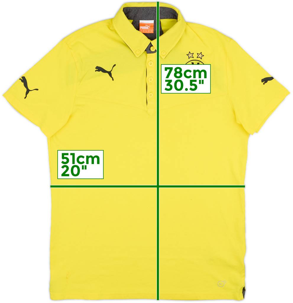 2013-14 Borussia Dortmund Puma Polo Shirt - 8/10 - (M)